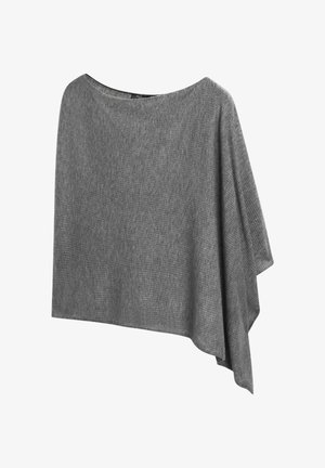 Massimo Dutti, FINE KNIT WOOL BLEND CAPE - Kapper - grey