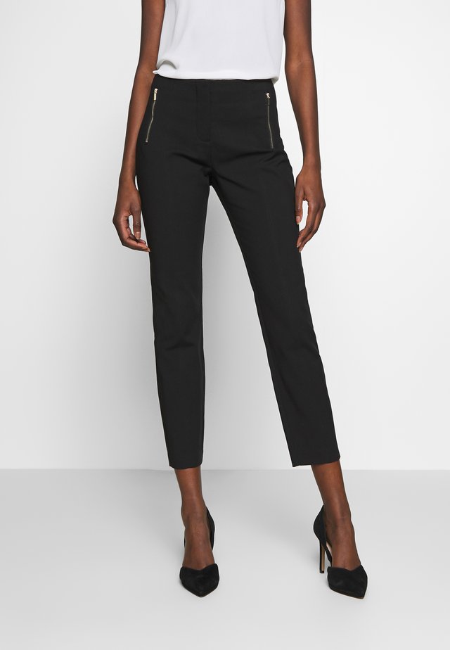 BASIC SLIM TROUSERS - Chinos - black
