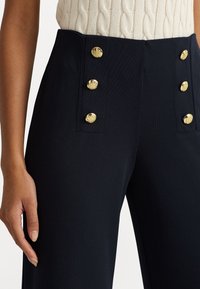Lauren Ralph Lauren STRETCH JERSEY WIDE LEG PANT - Hlače - navy