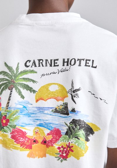 Carne Bollente ROOM WITH A VIEW UNISEX - Potiskana majica - white