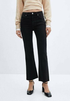 Flared Jeans - black denim