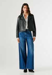 SILVIA - Giacca di pelle - black