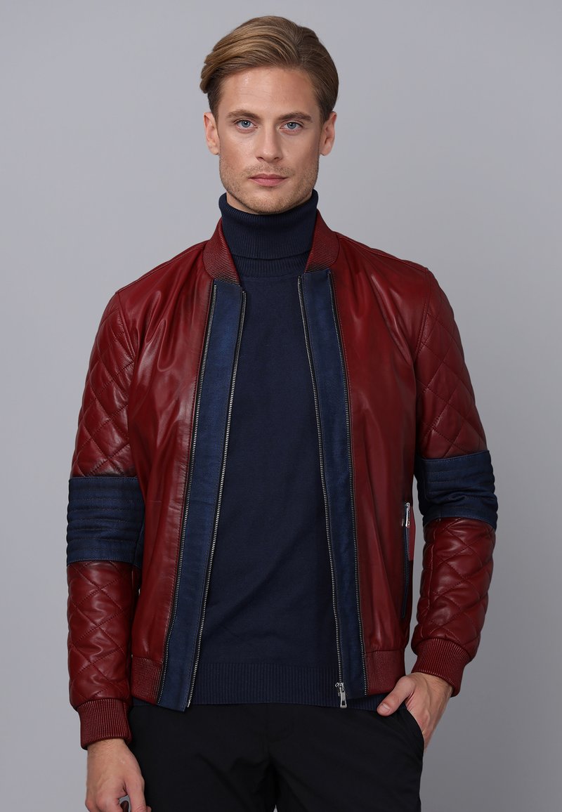 Basics And More Nahkatakki - Bordeaux/Viininpunainen - Zalando.fi