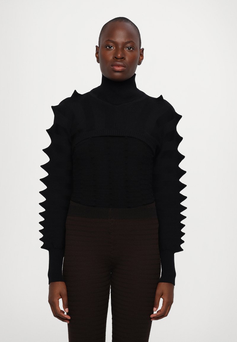 Chet Lo SINGLE SPIKE SLEEVES - Striktrøje - black