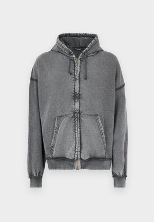 KINGDOM CURVE FADED ZIP UNISEX - Φούτερ με φερμουάρ - faded black