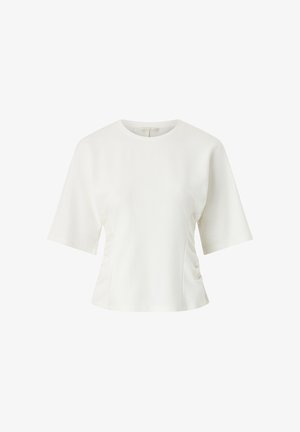 Ellos Collection, OBERTEIL MIT DRAPIERTEN DETAILS. - T-shirt print - white