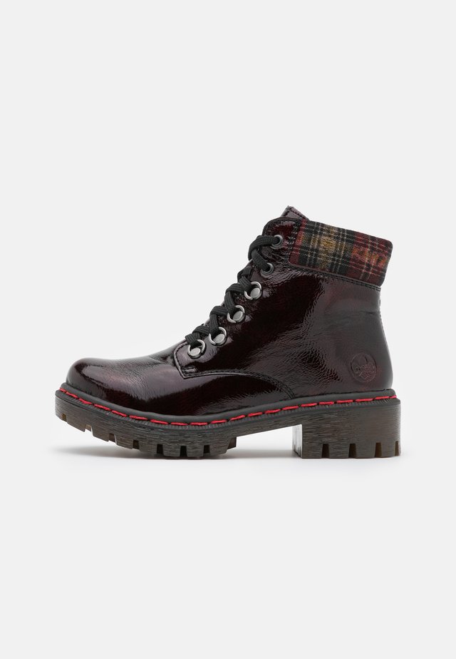 Lace-up ankle boots - bordeaux/wine