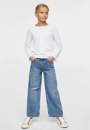 WIDE - Flared Jeans - ciemnoniebieski