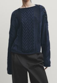 Massimo Dutti Maglione - dark blue