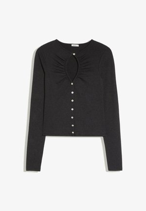 Bershka, LONG-SLEEVED CARDIGAN - Cardigan - grey