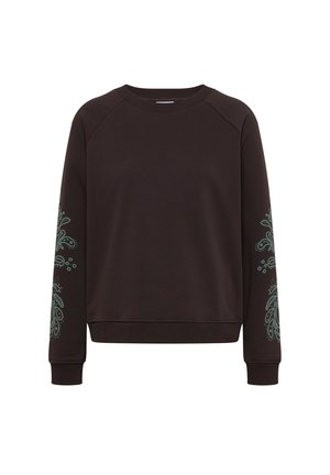Cecil, SWEATSHIRT MIT ARTWORK AM ÄRMEL - Felpa - truffle brown