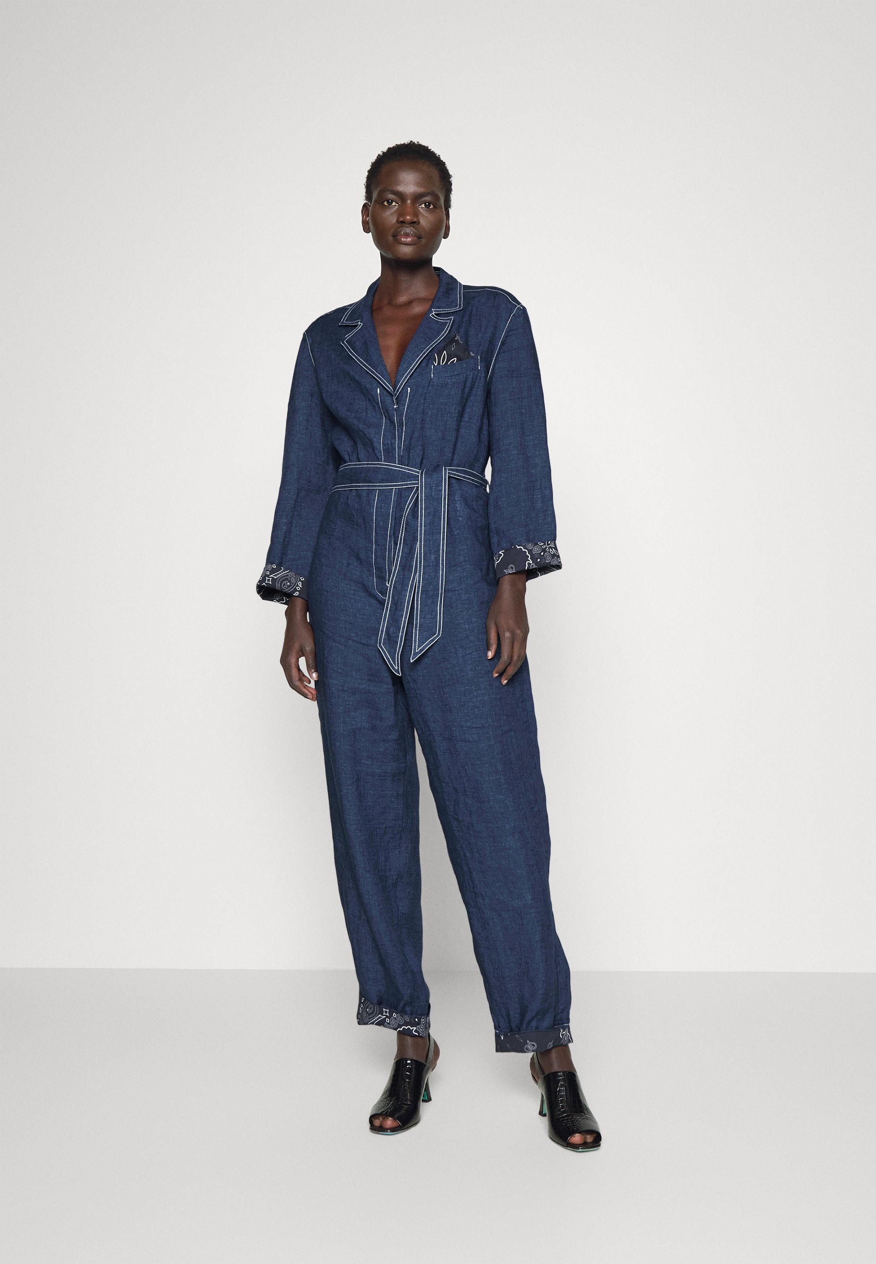Emporio Armani Tuta jumpsuit - denim blue/blu denim - Zalando.it