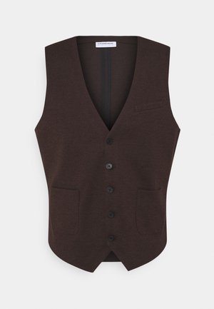 Vest - dark brown