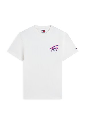 Tommy Jeans, TJM REG SIGN BACKPRINT TEE EXT - Tričko s potlačou - ecru