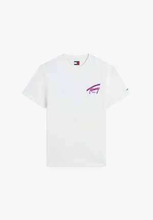 Tommy Jeans, TJM REG SIGN BACKPRINT TEE EXT - Tričko s potlačou - ecru