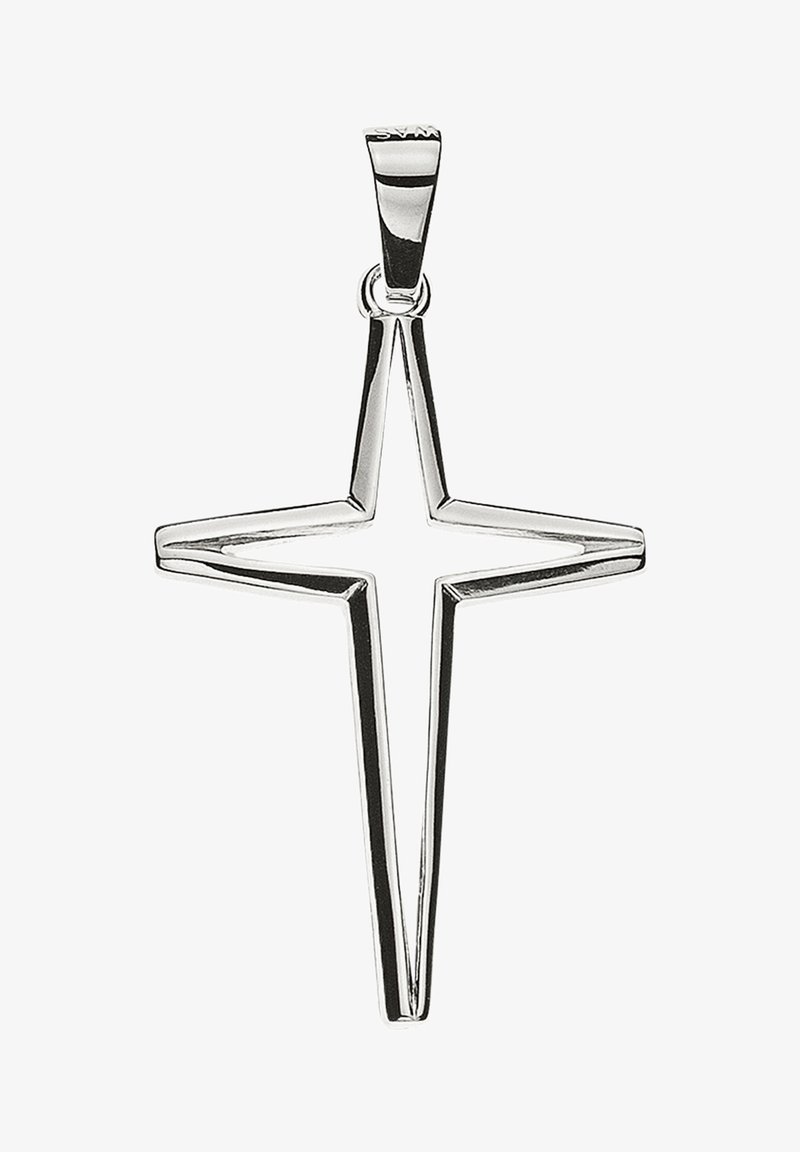MUAU Schmuck ANHÄNGER KREUZ OFFEN 23X16MM - Pendentif - weissgold