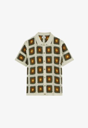 FRILIVIN, CHEMISE CROCHET MOTIFS CARRÉS - Chemise - vert