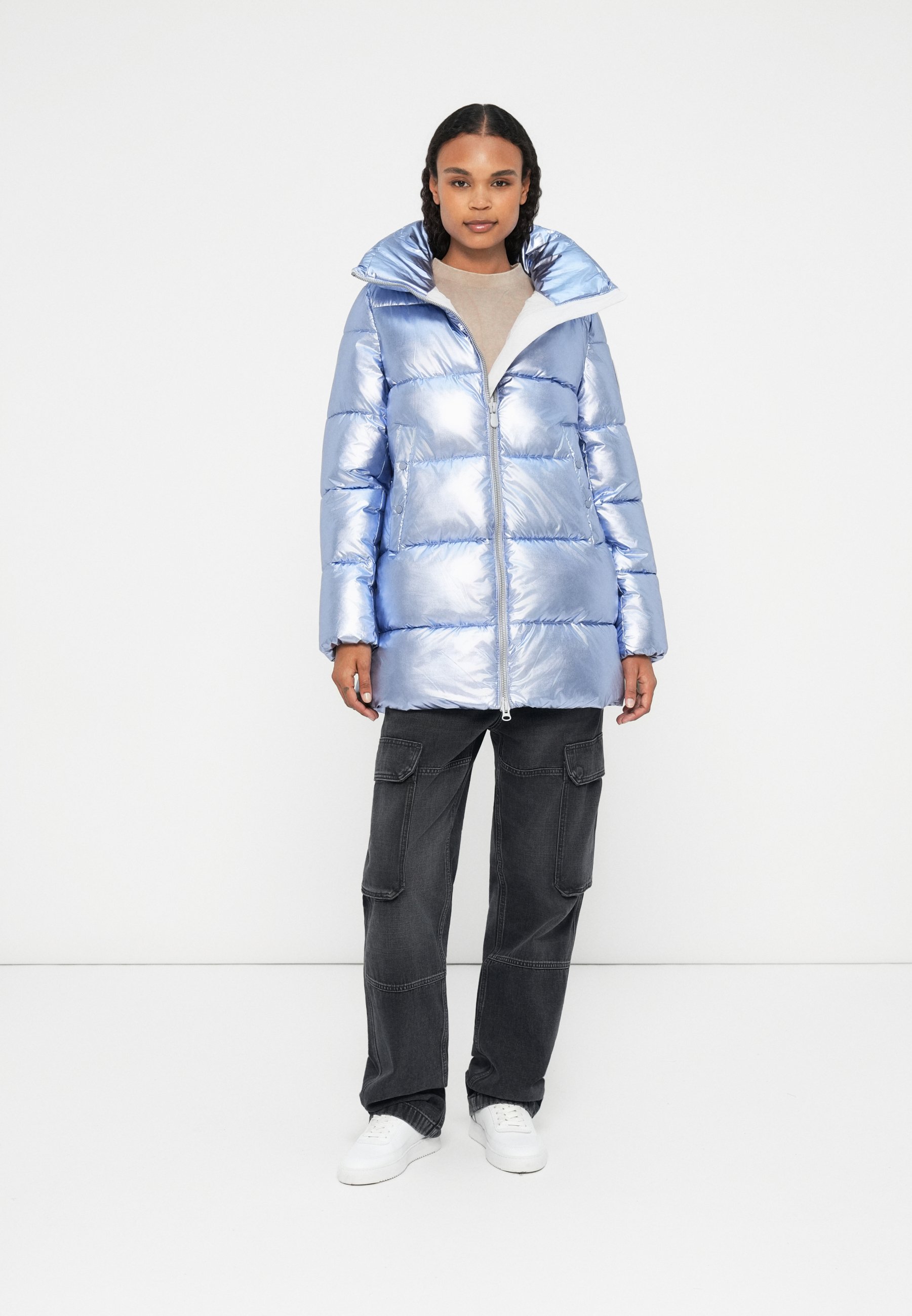 新品タグ付 seya. hooded coat ライナー付 Blue Gray Save the duck GERDA - Winter jacket - ice blue/silver-coloured