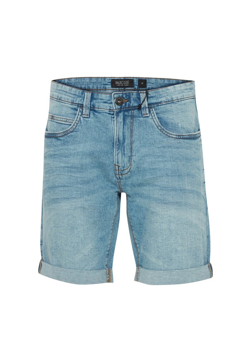 Indicode Heren Lonar Jeans Shorts | Korte broek met 5 zakken Blue 3XL