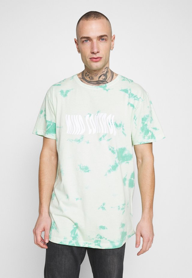 MIND CONTROL ROUNDED TEE - Print T-shirt - mint/white