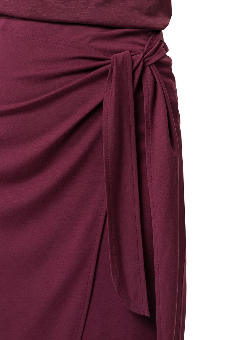 Damen Jeansröcke | zero MIDI MIT BINDEDETAIL Wickelrock dusky red/rot - VV35718 Damen Jeansröcke | zero MIDI MIT BINDEDETAIL Wickelrock dusky red/rot - VV35718