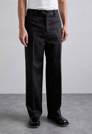 MSGM PANTS - Trousers - dark brown/white