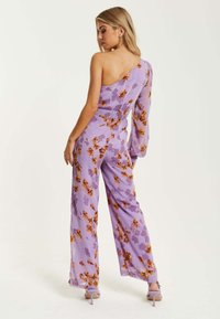 Liquorish floral-asymmetrical - Jumpsuit - purple
