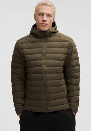 NAVIGATION HOODIE - Dunjacka - olive brown