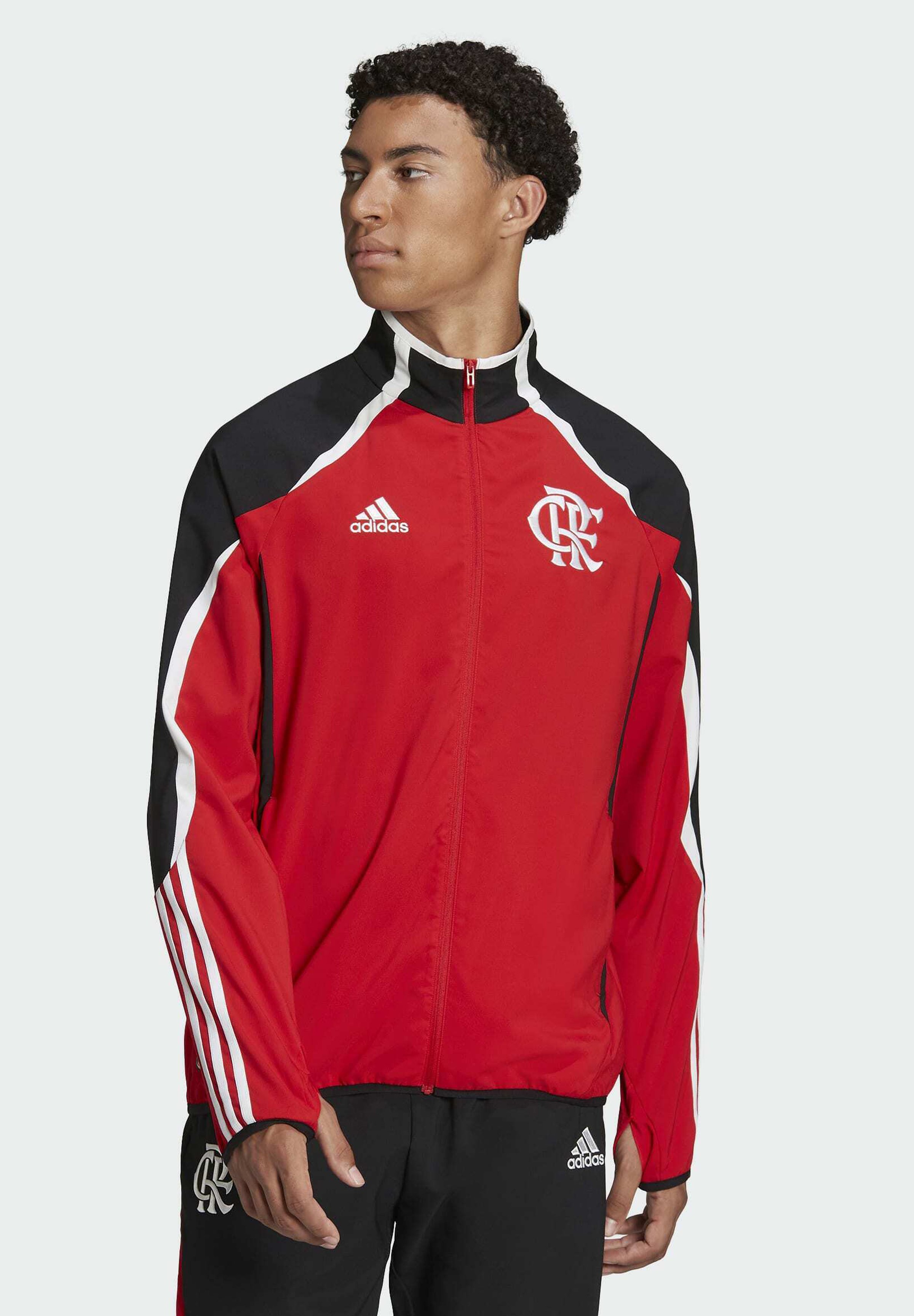 Adidas CR Flamengo Teamgeist Woven Jacket - Men - Red / Black - 2XL