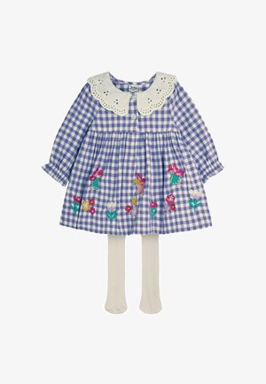 JoJo Maman Bébé GINGHAM SET - REGULAR FIT - Leggings - Pantaloni - lilac purple fairy applique