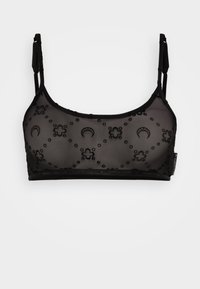 MOONOGRAM MESH FLOCK BRALETTE - Bustier - black