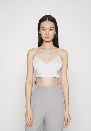 SEAMED BRALET - Top - white