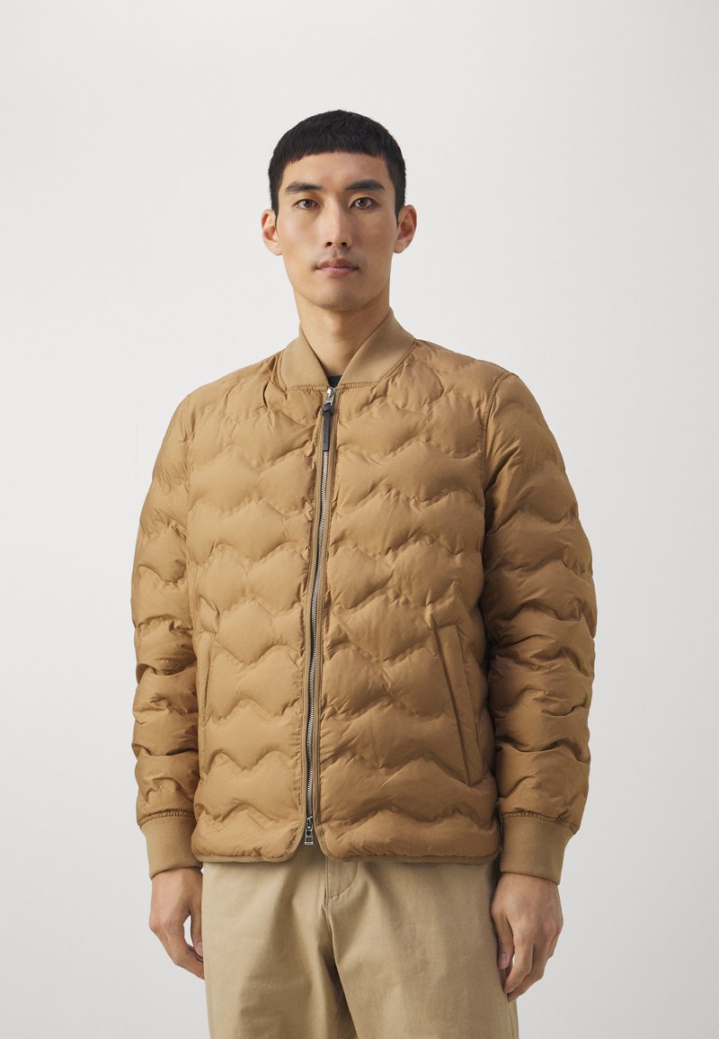 Michael Kors HEAT SEALED QUILTED Bomber Jacket dark camel/brown