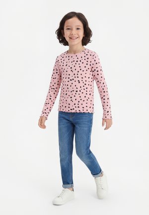 ONLY MINI KMGTRINNY LIFE AOP LS O-NCK TOP JRS NOOS - Langarmshirt - bleached mauve