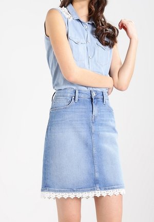 Button-down blouse - light-blue denim