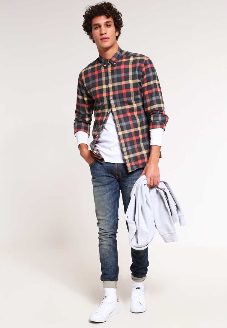 KRONSTADT Camicia Uomo KSDean Check A Quadretti, Colletto Con Bottoni, Vestibilità Regolare, 60% Cotone 40% Poliestere