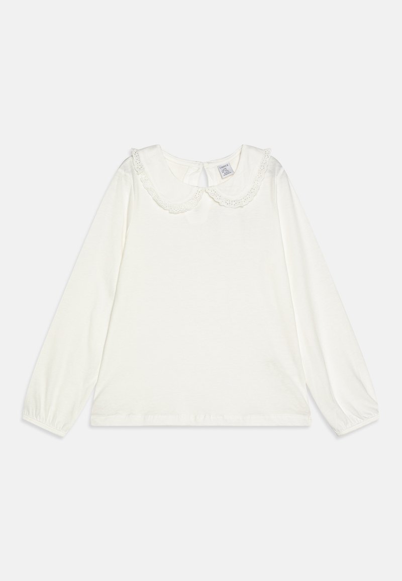 Lindex COLLAR WITH LACE - Pitkähihainen paita - light dusty white
