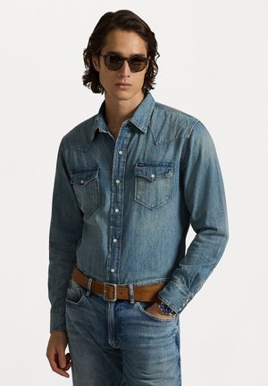 SLUB DENIM WESTERN SHIRT - Krekls - light blue denim