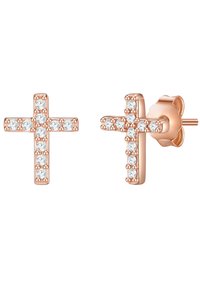 KREUZ - Ohrringe - rose gold-coloured