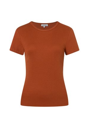 More & More, MORE & MORE SCHMALES BASIC-STRETCH-RIPPSHIRT - T-Shirt basic - cinnamon