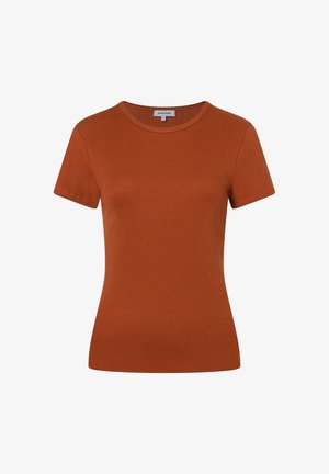 More & More, MORE & MORE SCHMALES BASIC-STRETCH-RIPPSHIRT - T-Shirt basic - cinnamon