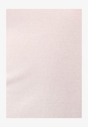 Tessuto a costine rosa chiaro con una texture liscia, caratterizzato da righe verticali e una composizione morbida e elastica. Ideale per capi attillati.