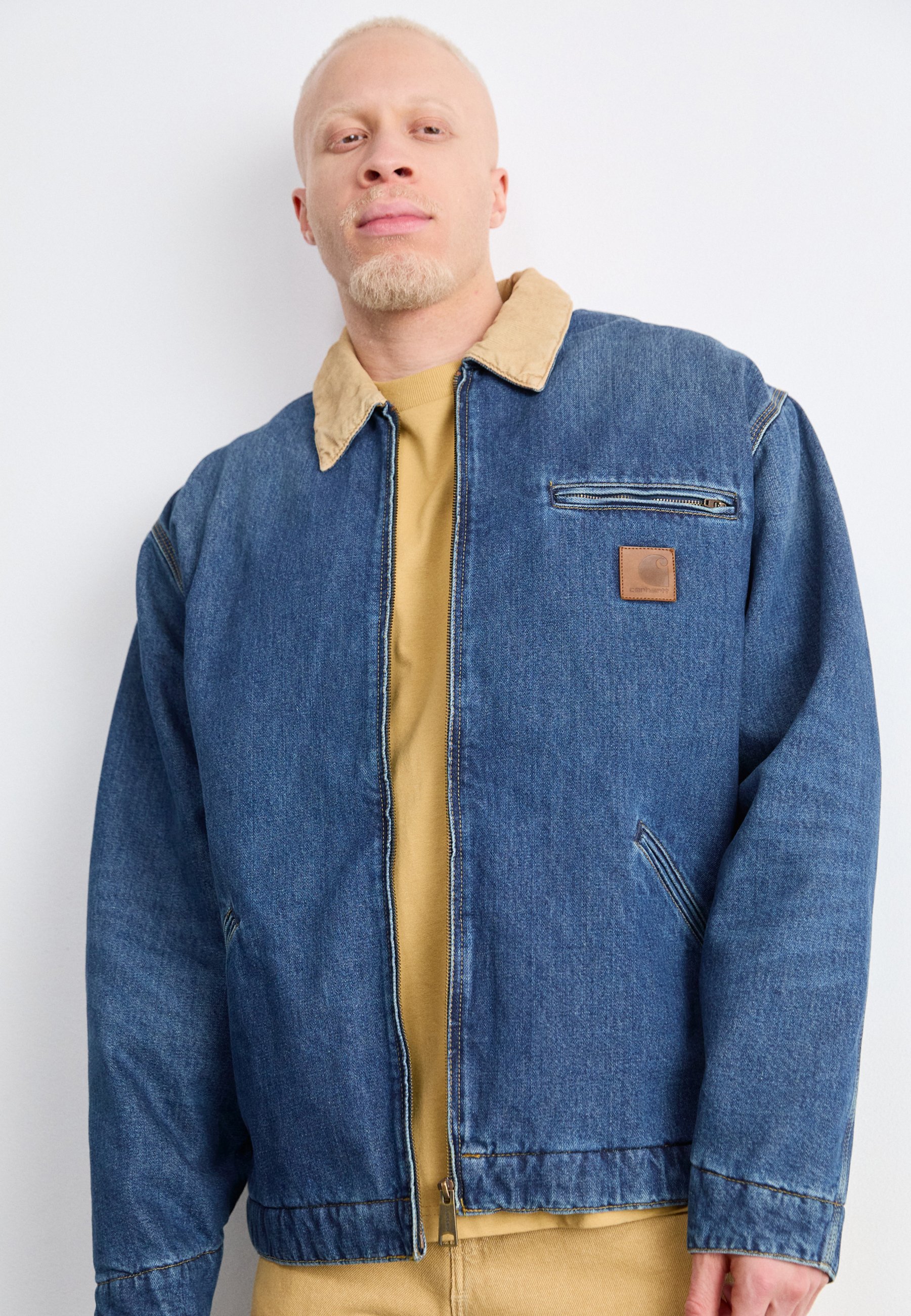 Carhartt WIP DETROIT JACKET SMITH - Denim jacket - blue/dusty