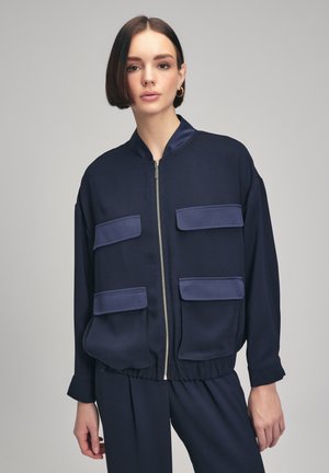 WITH POCKET - Bomberjacke - navy blue