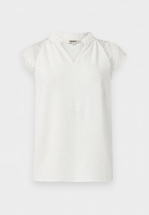 ONLY, ONLPLOY METTE V NECK - Blusa - cloud dancer