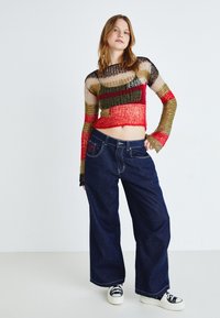 Jaded London COMET COLOSSUS - Široke hlačnice - blue denim