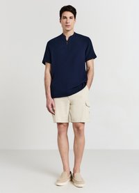 Calliope BOTTONCINI GOFFRATO - T-Shirt basic - blu navy