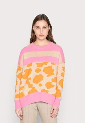 SWEATER - Jumper - sand/orange/rose