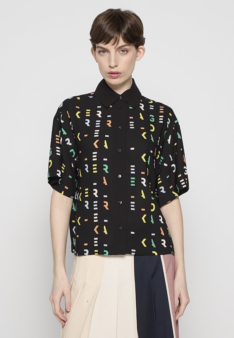 Karl Lagerfeld Overhemdblouse zwart Karl Lagerfeld Overhemdblouse zwart