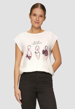 T-shirt print - creme